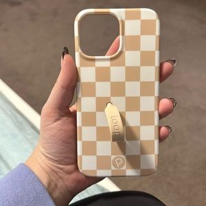 LOOPY iphone 13 PRO MAX 6.7in case brown checker